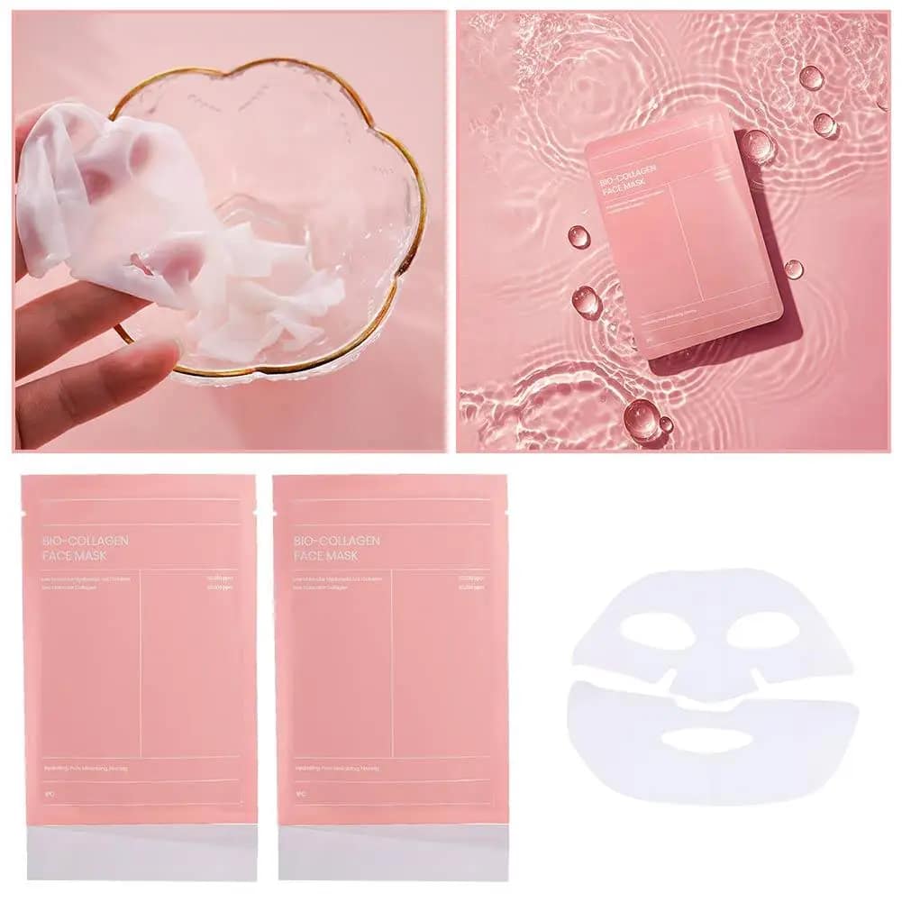 Sakura Collagen Face Mask Moisturizing Firming anti-Wrinkles fading Fine Lines Facial Mask Beauty Skin Care 1/3/5/10pcs - الصورة 5