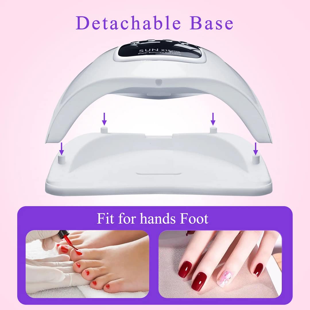 SUN X15 MAX High-Power Nail Drying Lamp For Gel Nails 280W 66LEDS Gel Polish Drying Machine With Auto Sensor UV LED Nail Lamp - الصورة 5
