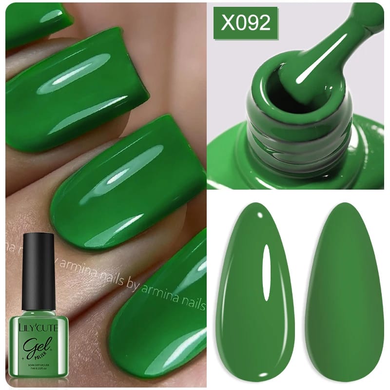 LILYCUTE 7ML Neon Reflective Glitter Gel Nail Polish Soak Off Super Shining Champagne Gold UV Gel Polish For Nail Art Manicure - الصورة 56