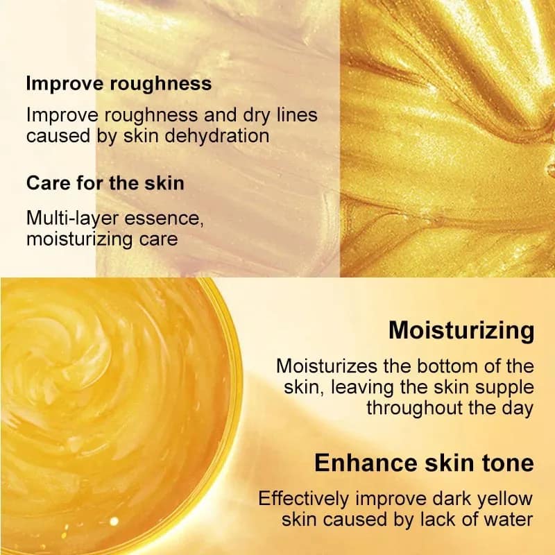 120G 24K Golden Face Cream Collagen Moisturizer Moisturizing Cream Sleeping Mask Firming Nourishing Hydrating Face Skin Care - الصورة 4