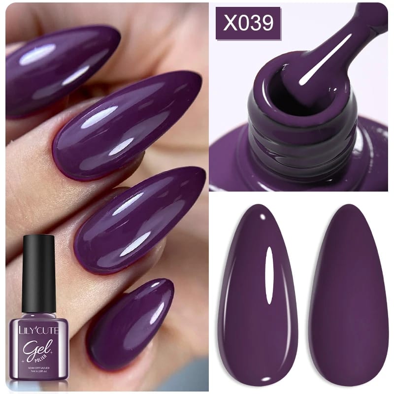 LILYCUTE 7ML Neon Reflective Glitter Gel Nail Polish Soak Off Super Shining Champagne Gold UV Gel Polish For Nail Art Manicure - الصورة 132