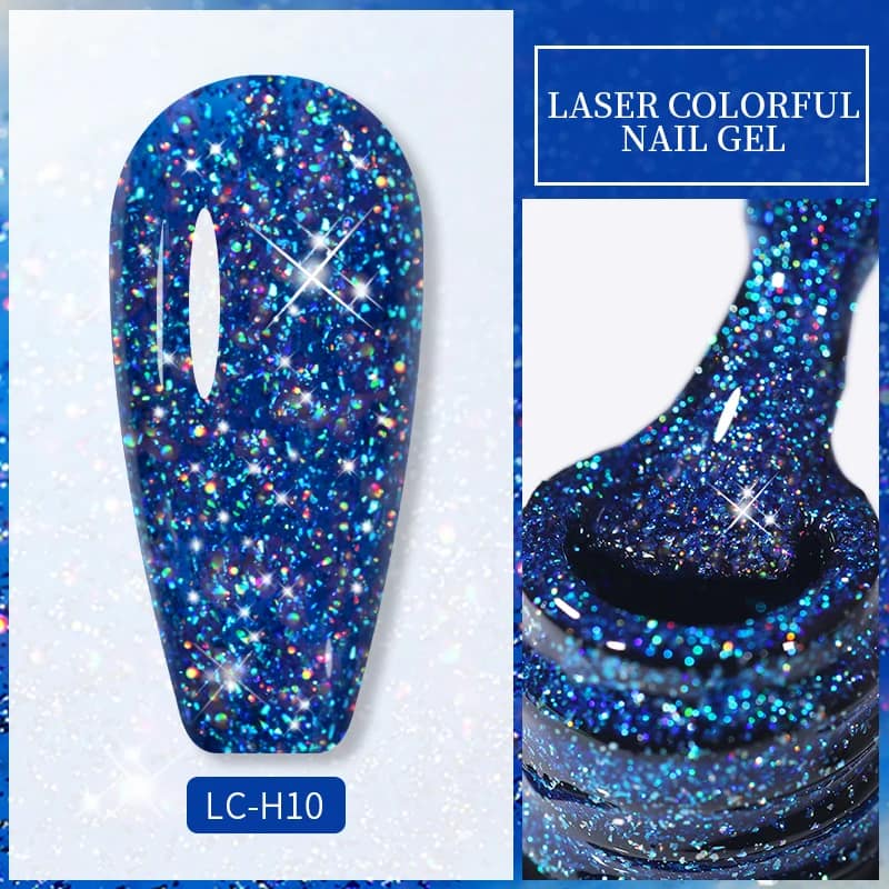 LILYCUTE 7ML Neon Reflective Glitter Gel Nail Polish Soak Off Super Shining Champagne Gold UV Gel Polish For Nail Art Manicure - الصورة 129