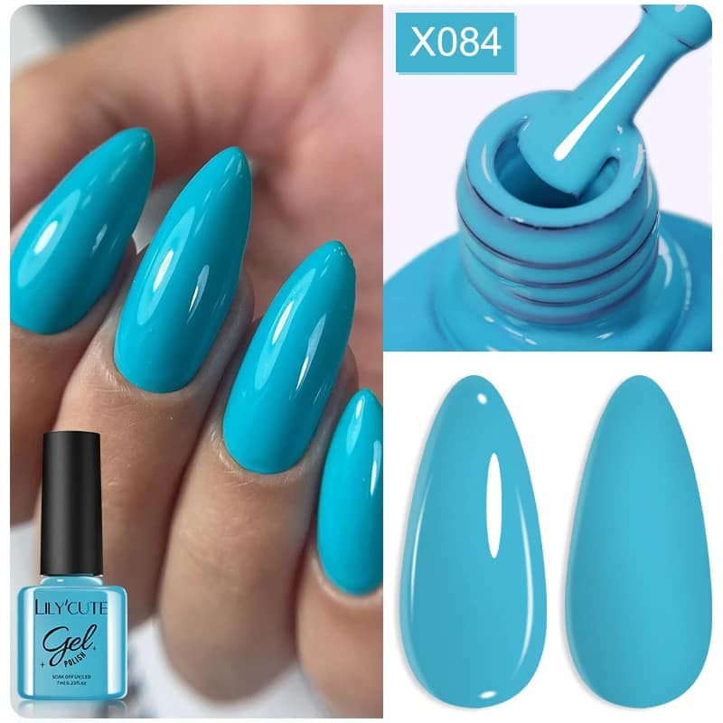 LILYCUTE 7ML Neon Reflective Glitter Gel Nail Polish Soak Off Super Shining Champagne Gold UV Gel Polish For Nail Art Manicure - الصورة 18