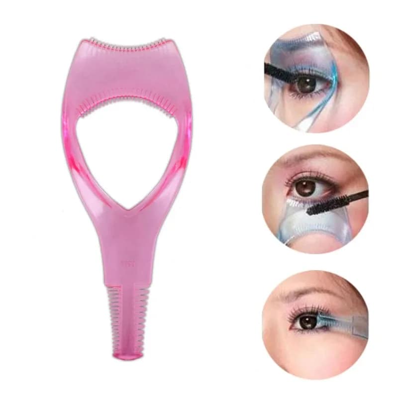 1pc 3D Triple Function Eyelash Assistant Tool Mascara Applicator Guide Eyeliner Assistant Anti-Clumping Eyelash Separator - الصورة 2
