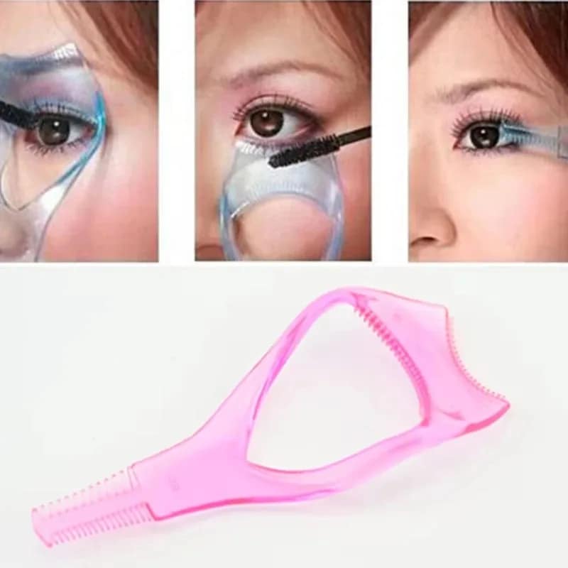 1pc 3D Triple Function Eyelash Assistant Tool Mascara Applicator Guide Eyeliner Assistant Anti-Clumping Eyelash Separator - الصورة 6