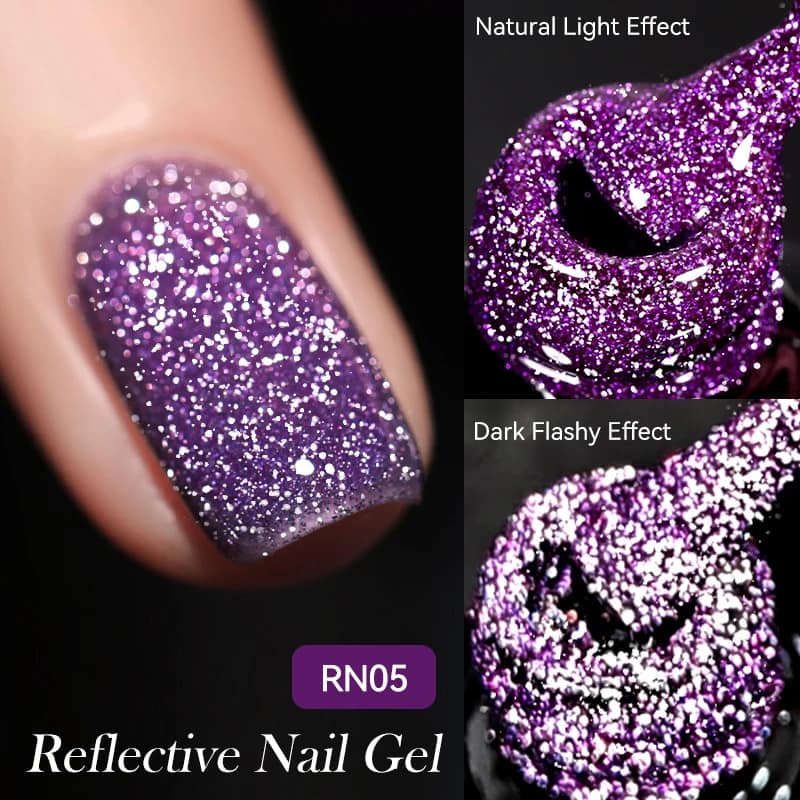 LILYCUTE 7ML Neon Reflective Glitter Gel Nail Polish Soak Off Super Shining Champagne Gold UV Gel Polish For Nail Art Manicure - الصورة 137