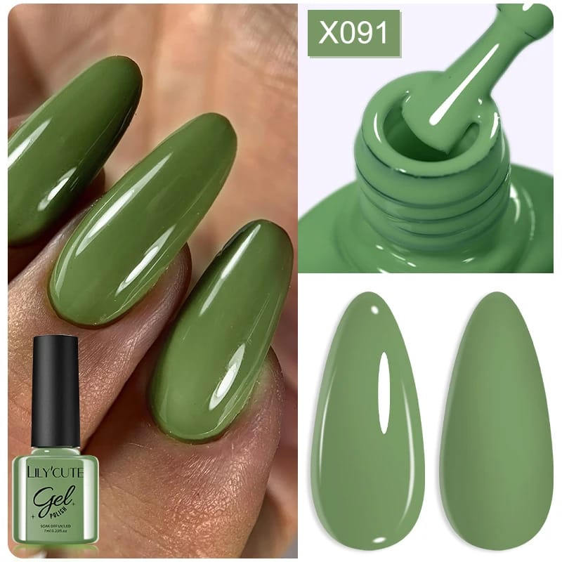 LILYCUTE 7ML Neon Reflective Glitter Gel Nail Polish Soak Off Super Shining Champagne Gold UV Gel Polish For Nail Art Manicure - الصورة 21