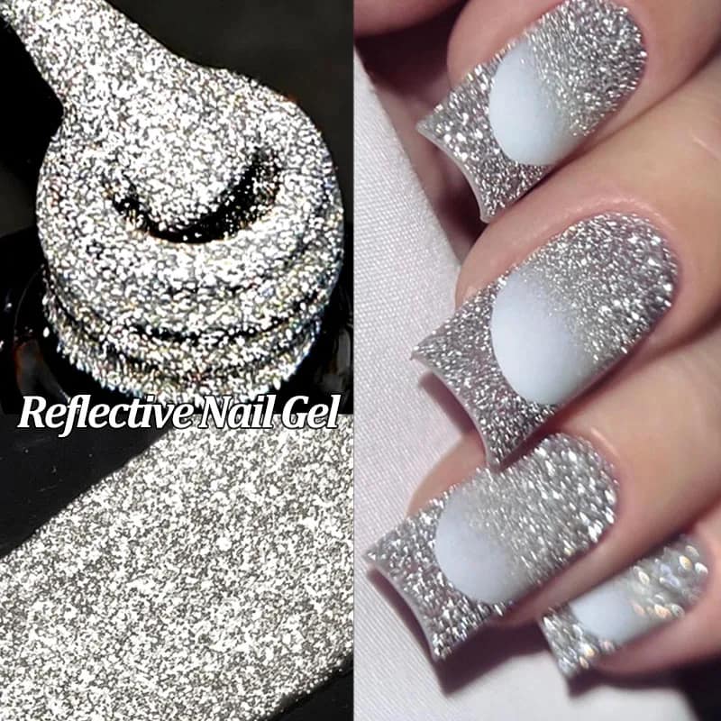 LILYCUTE 7ML Neon Reflective Glitter Gel Nail Polish Soak Off Super Shining Champagne Gold UV Gel Polish For Nail Art Manicure - الصورة 119