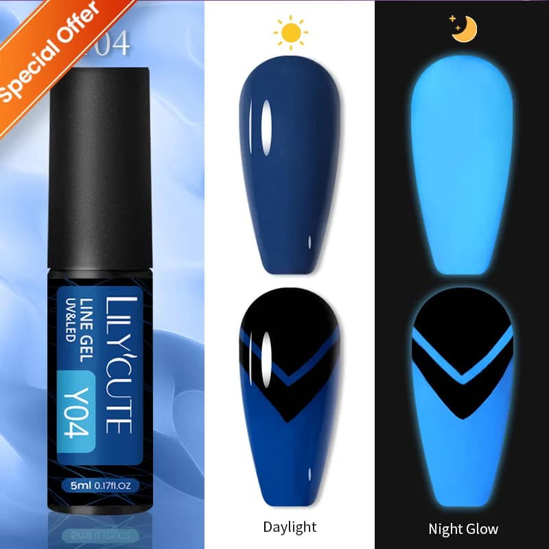 LILYCUTE 7ML Neon Reflective Glitter Gel Nail Polish Soak Off Super Shining Champagne Gold UV Gel Polish For Nail Art Manicure - الصورة 117